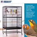 Wrought Iron Flight Cage with Stand E7095