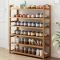 6 Tier Natural Bamboo Wooden Shoe Rack Storage Shelf U715005