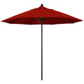 Stone Black Aluminum Market Patio Umbrella with Manual Lift and Fiberglass Ribs Y516