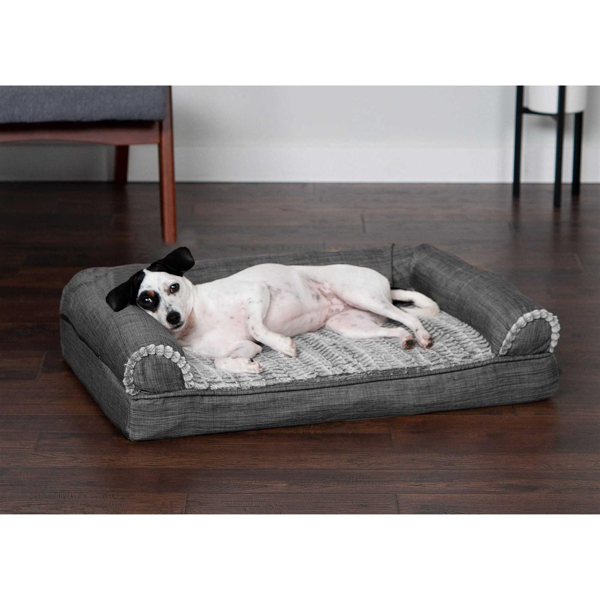 Luxe Fur & Performance Linen Sofa Bed X979997
