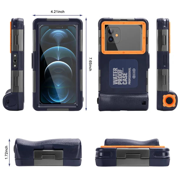 Waterproof Protective Case for Phones Up to 6.9 Inch with Lanyard U41489