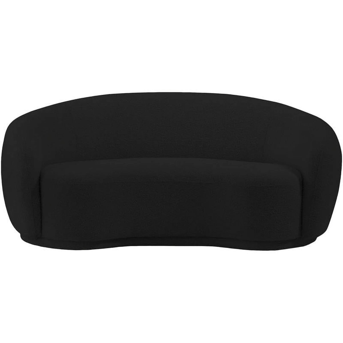 Black Boucle Fabric Loveseat I45502