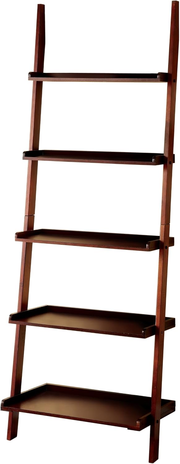 5-Tier Ladder Style Bookshelf, Cherry B18119