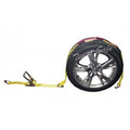 2 in. x 10 ft. Yellow Ratchet Tie Downs with J-Hooks, 10 Piece E915