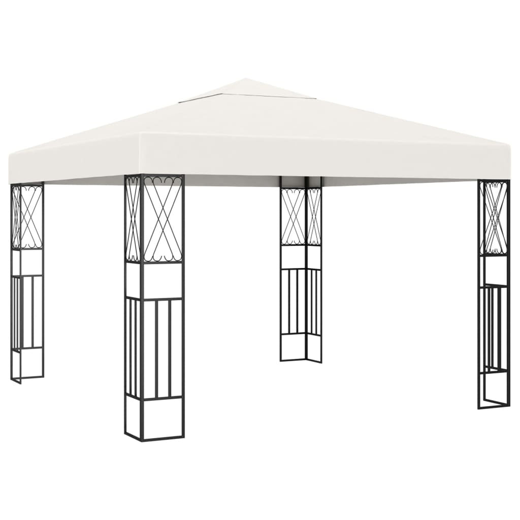 Cream Steel Frame Party Tent Canopy 9.8ft x 9.8ft x 8.5ft O472