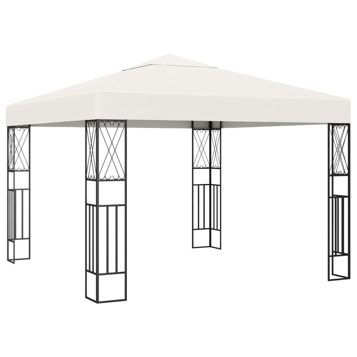 Cream Steel Frame Party Tent Canopy 9.8ft x 9.8ft x 8.5ft O472