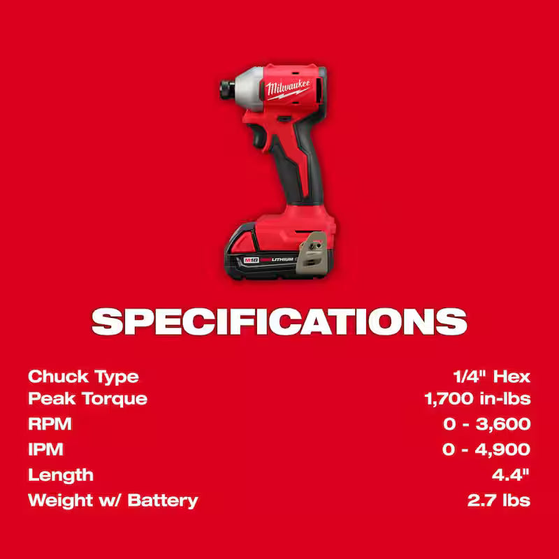 18V Lithium-Ion Brushless Cordless Compact Drill/Impact Combo Kit (2-Tool) X79816