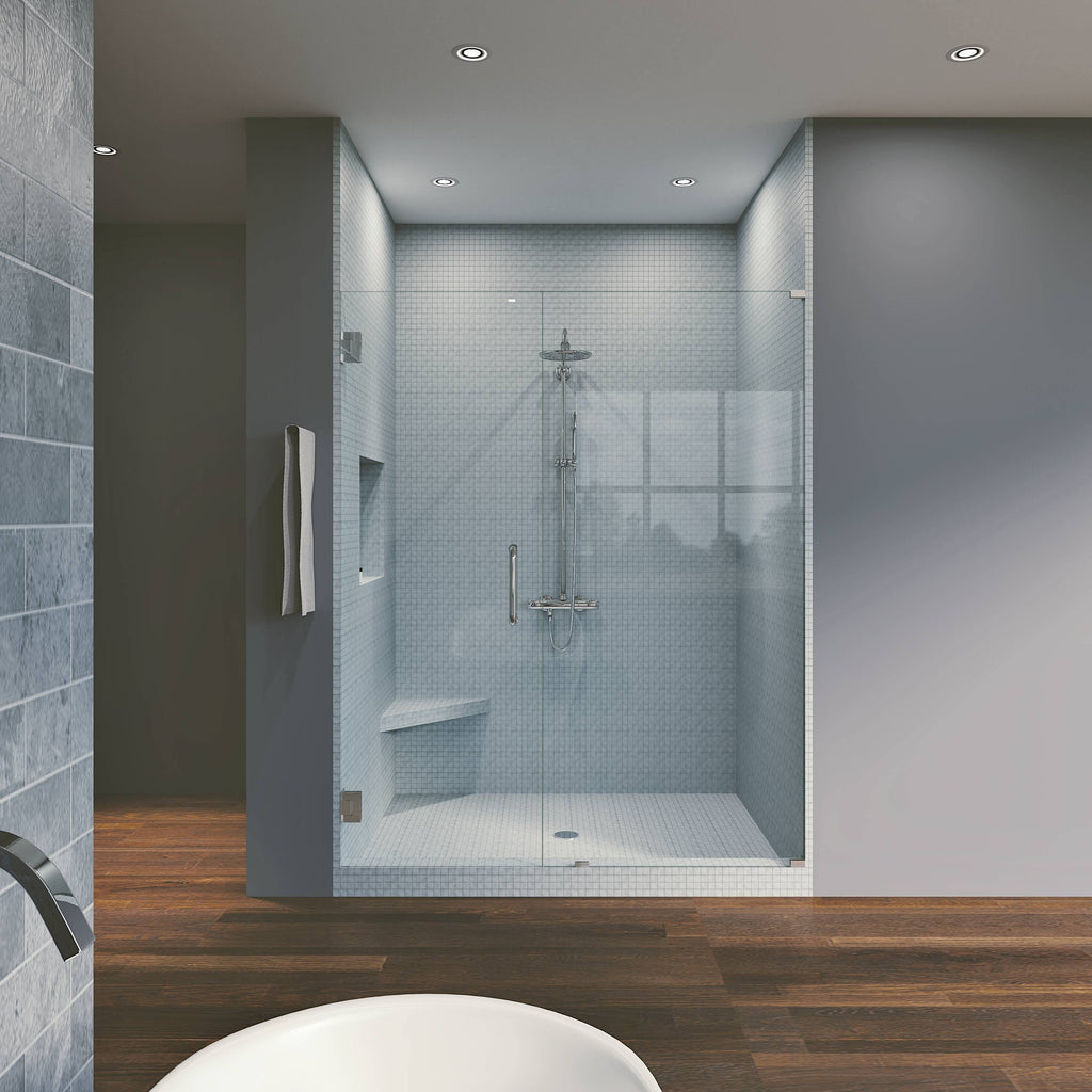 Chrome Frameless Hinged Shower Door S2537