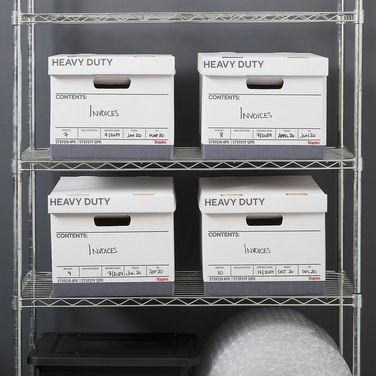 Corrugated Boxes Letter/Legal Size White/Gray 4/Carton G865616