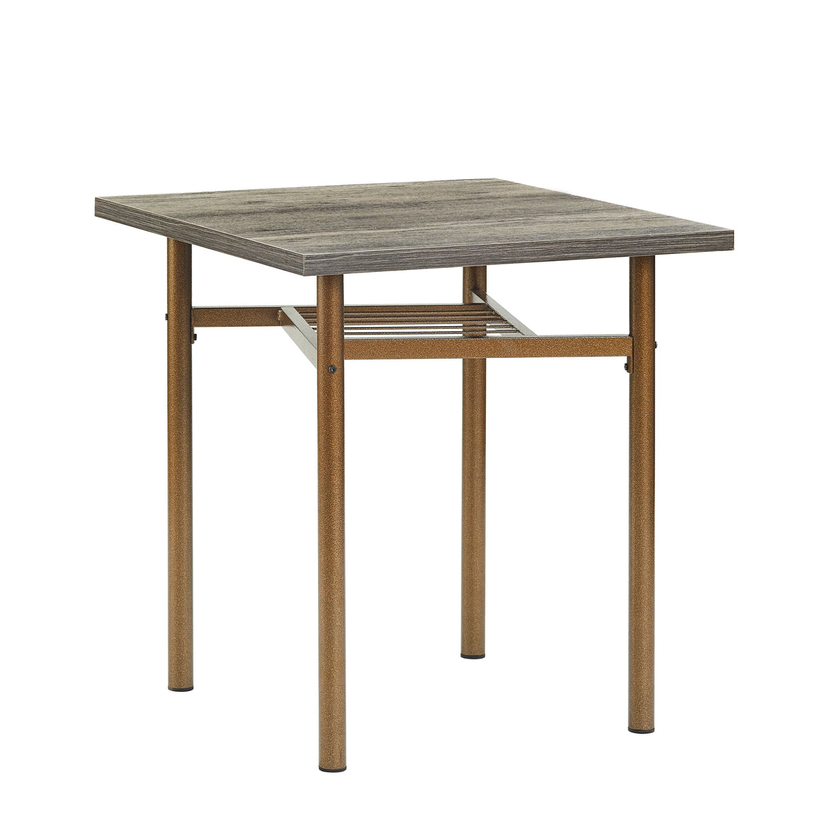 Metal and Wood Square Dining Set for 2 C4193