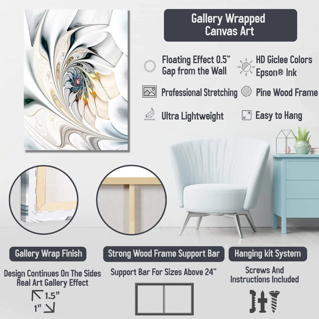 Floral Peony Canvas Art Print 30 in. wide x 30 in. high P6640