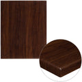 Rectangular High-Gloss Walnut Resin Table Top Z386