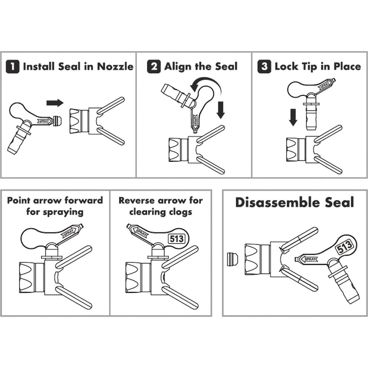 Reversible Airless Paint Spray Tip Q469