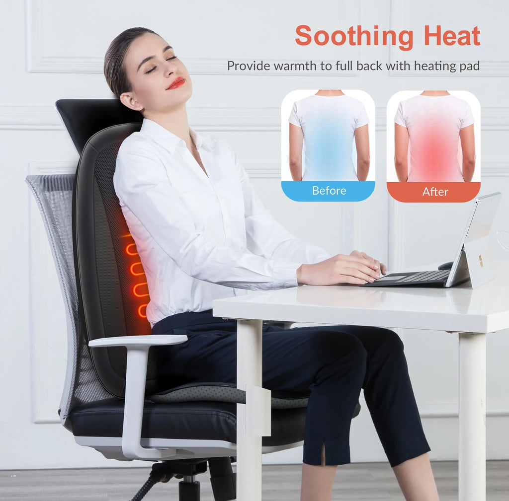 Shiatsu Back Massager with Heat Black L88306