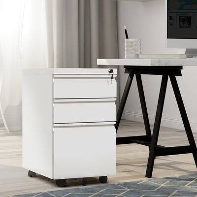 White 3-Drawer Vertical Filing Cabinet X17505