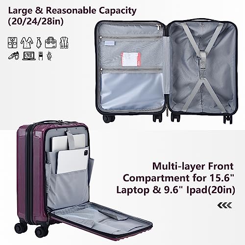 21 Inch Hardshell Carry on Luggage with Laptop Pocket R234