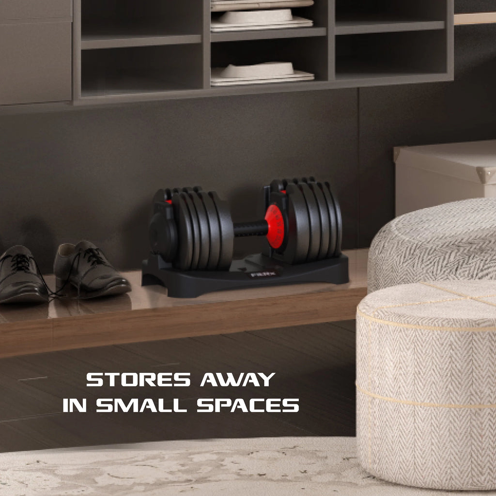 Adjustable Dumbbell 10-90 lbs Black O451