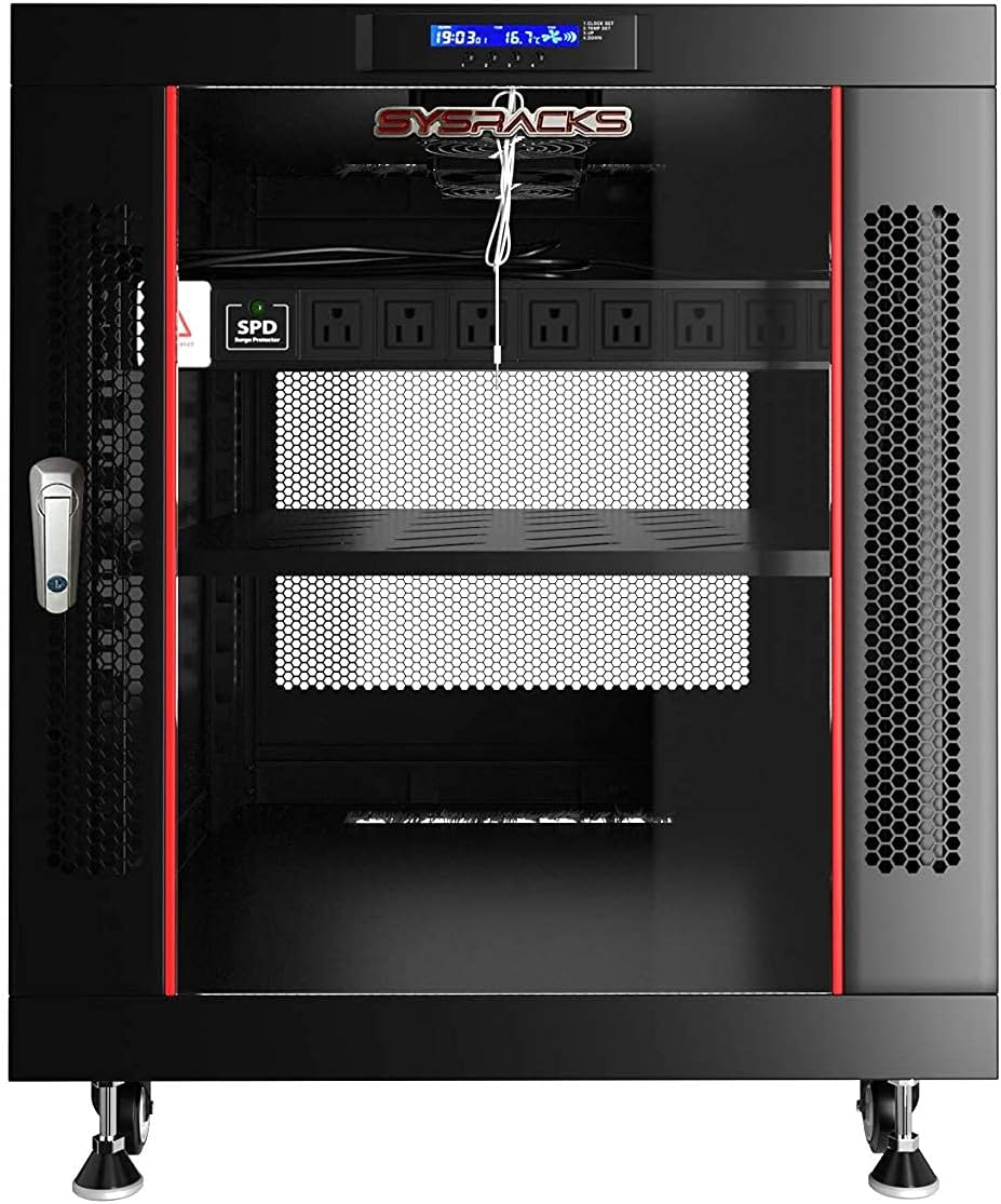 12U Server Rack Locking Cabinet Network Enclosure 35-inch Depth F197