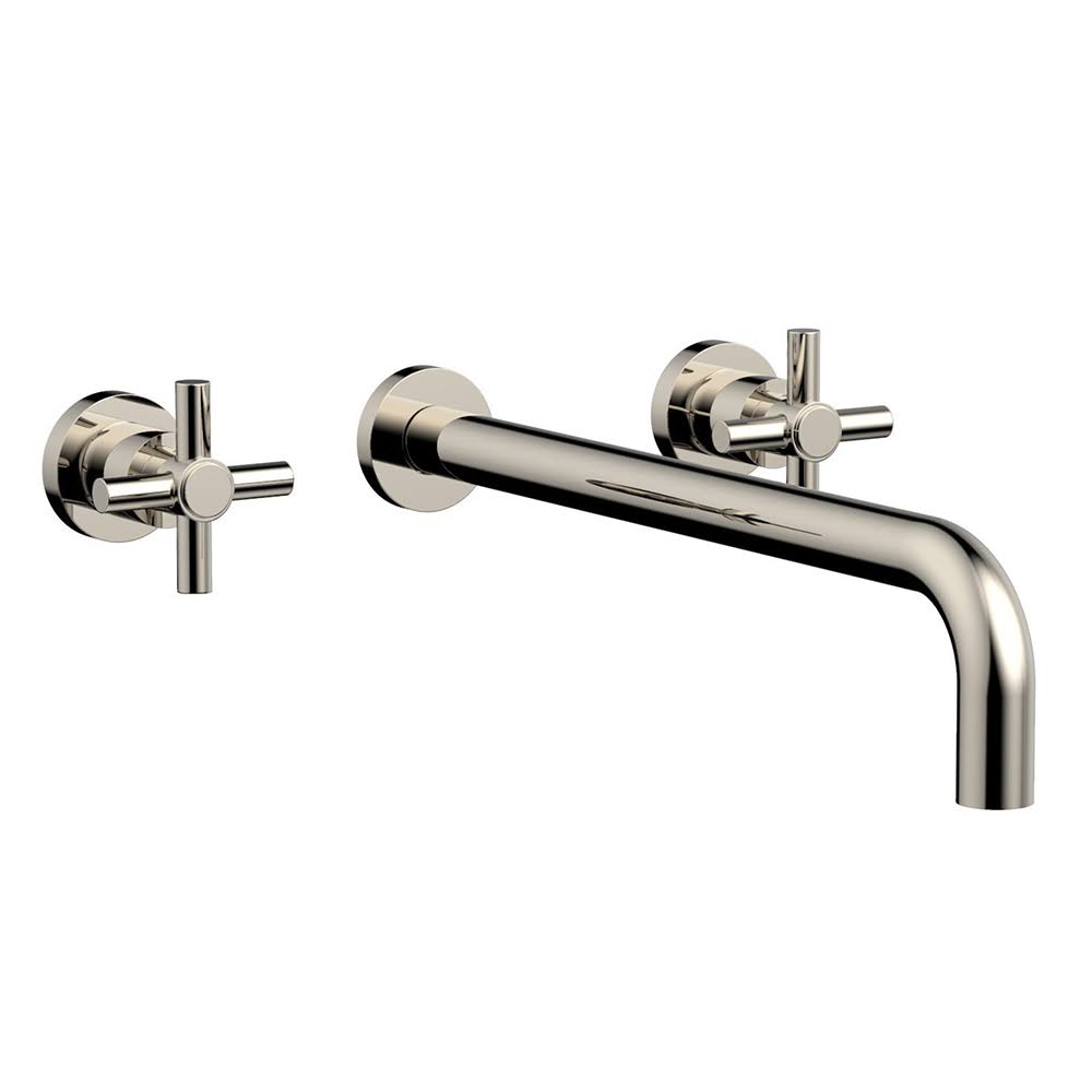 Satin White Wall Mount Lavatory Set L244
