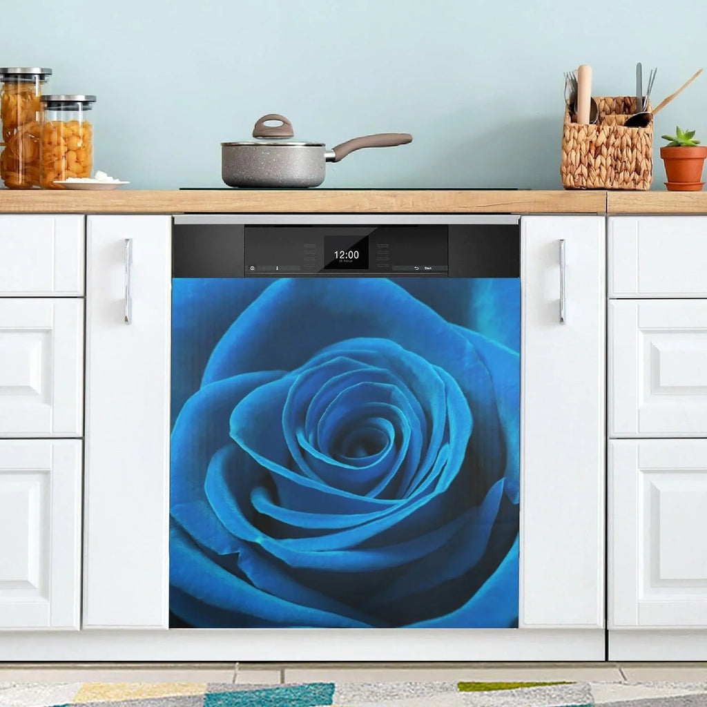 Blue Rose Magnetic Dishwasher Cover 23 x 26 Inch J296