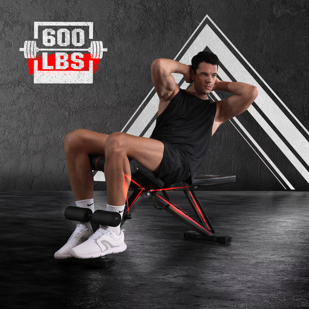 Adjustable Weight Bench 660lbs Capacity Foldable J65344