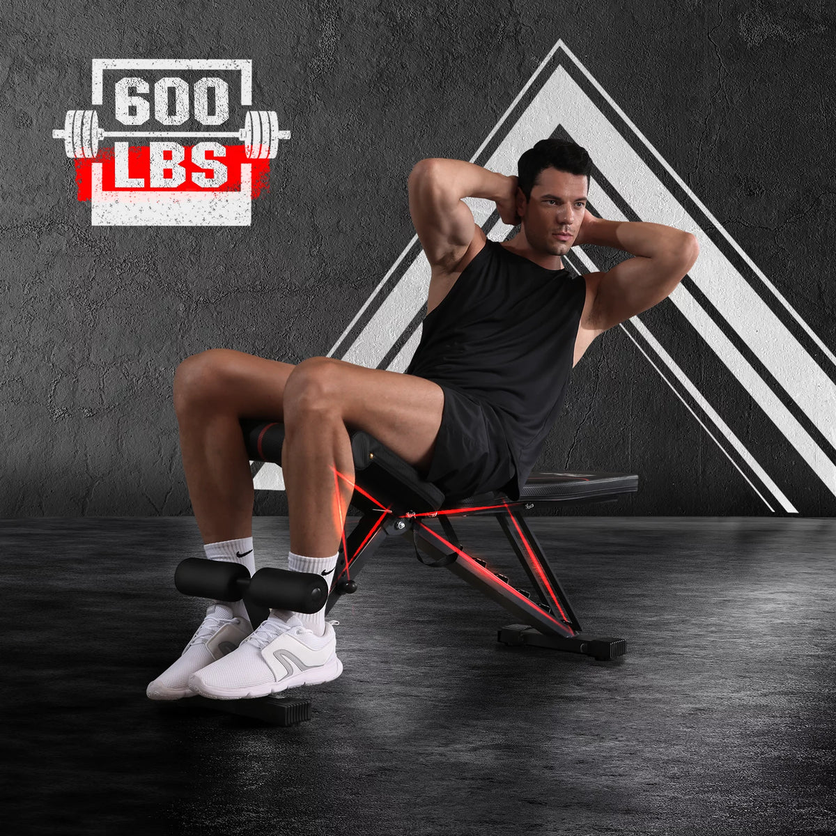 Adjustable Weight Bench 660lbs Capacity Foldable J65344