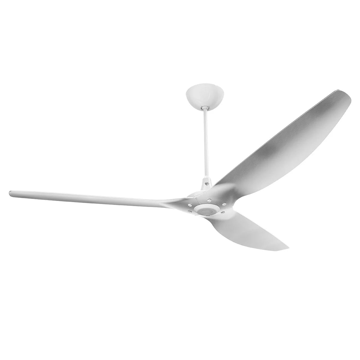 84 Ceiling Fan with Brushed Aluminum Blades and White Finish L9278