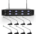 UHF Desktop Conference Microphone System with 8 Gooseneck Mics and Receiver C122087