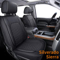 Black Faux Leather Seat Covers Full Set W54002