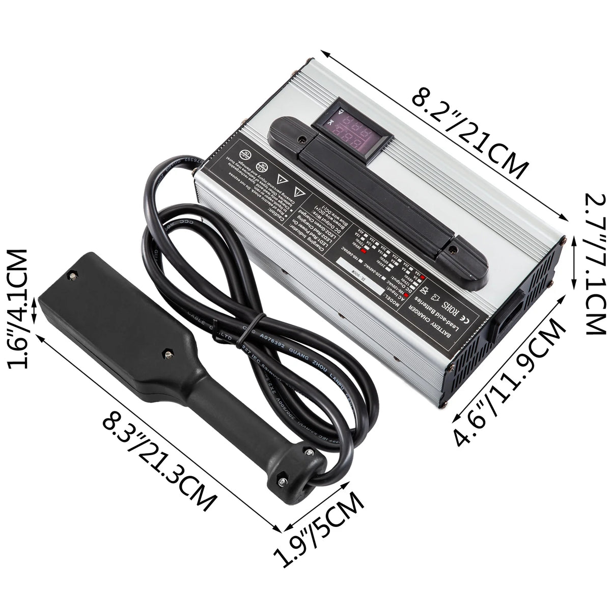36V 18A Golf Cart Battery Charger with LED Indicator Lights H593