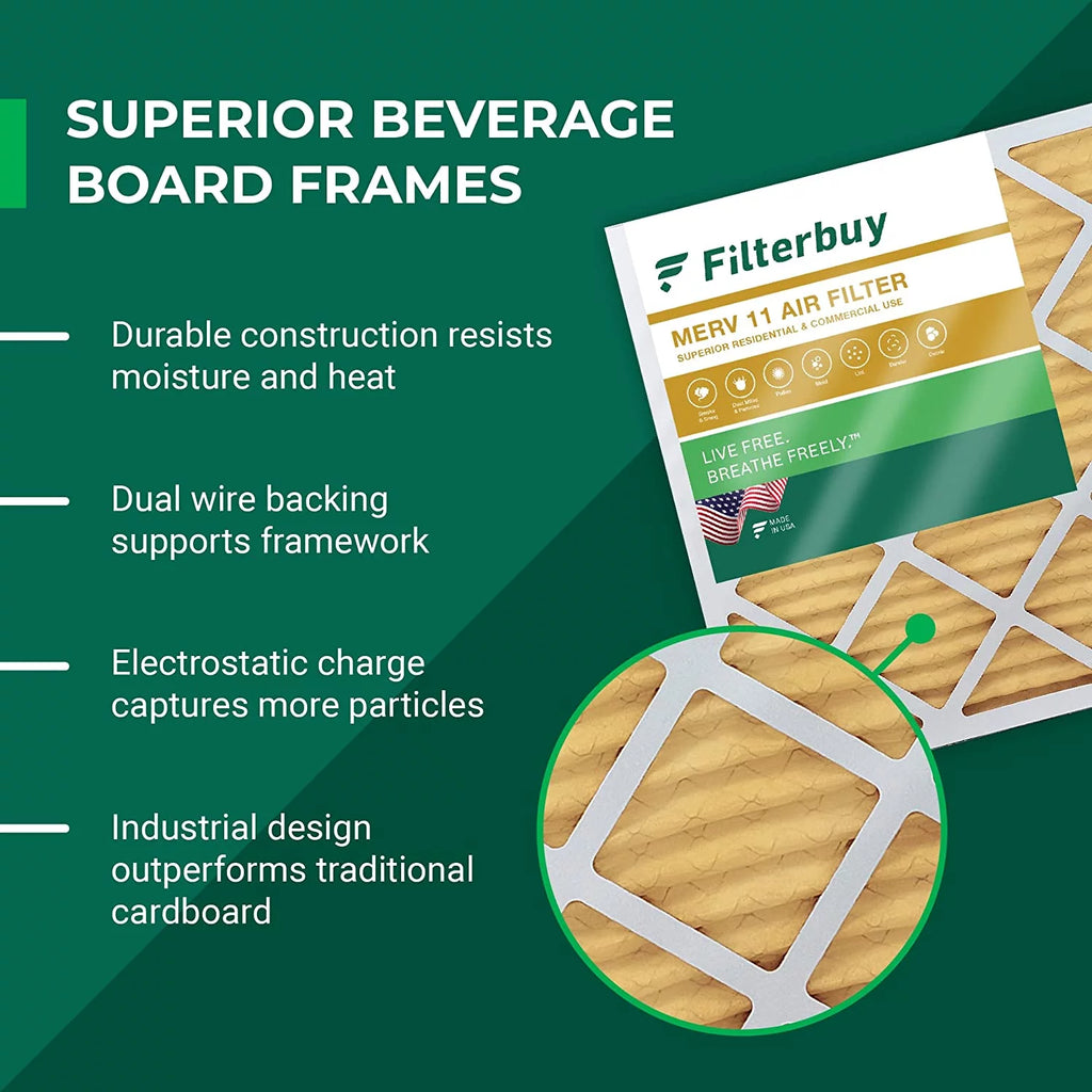 16x25x5 MERV 11 Pleated HVAC Air Filters (3-Pack) L46151