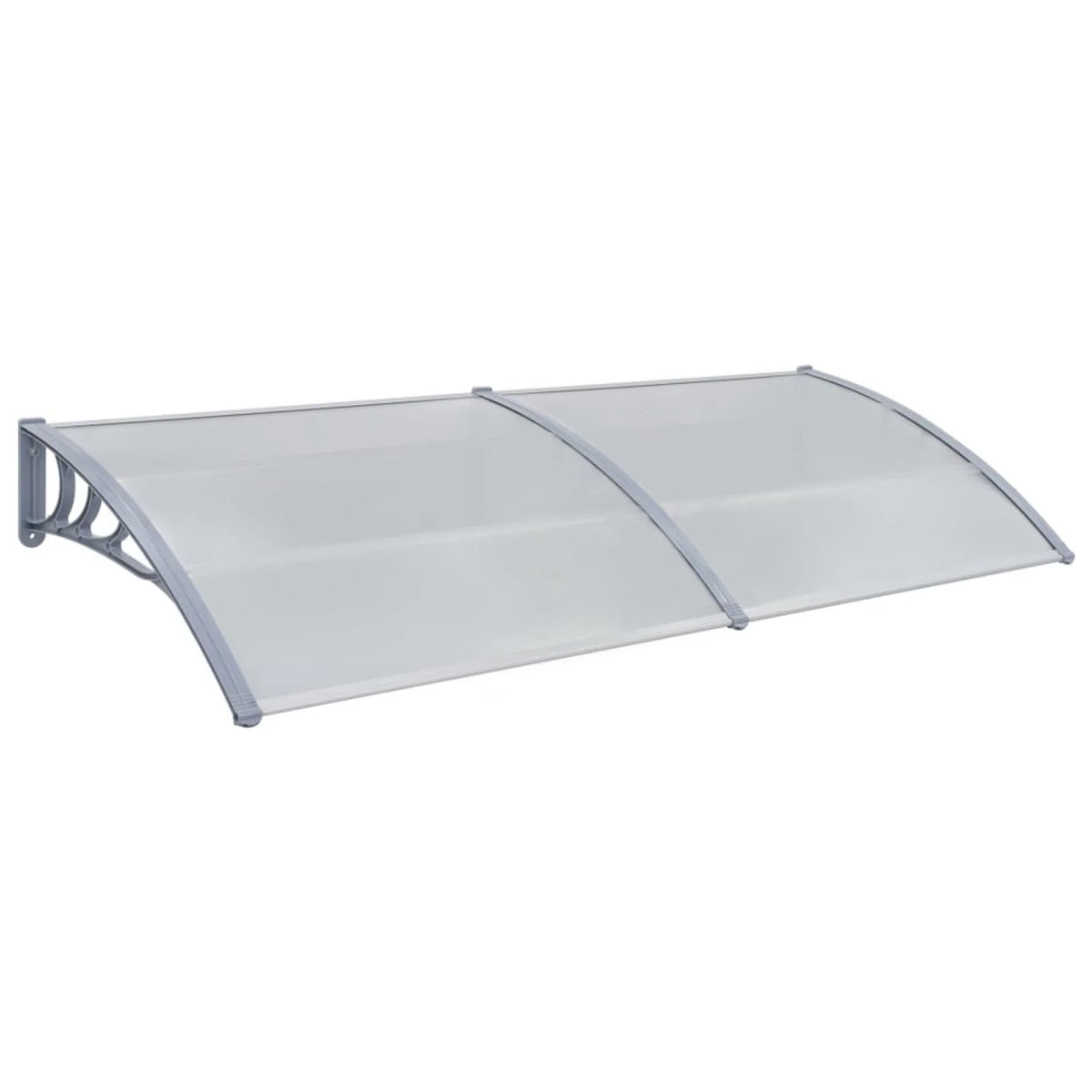Door Canopy Window Awning Front Door Patio Cover Polycarbonate Transparent Sheets Porch Sun Shade Shelter Overhead Door Canopy 118.1in x 39.4in K360435