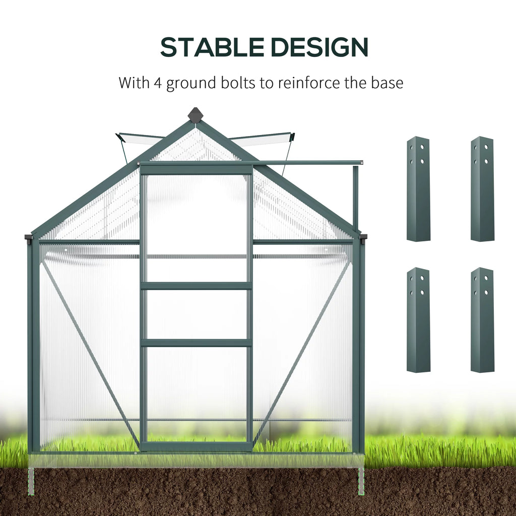 6' x 10' x 7' Polycarbonate Walk-in Greenhouse Y49097