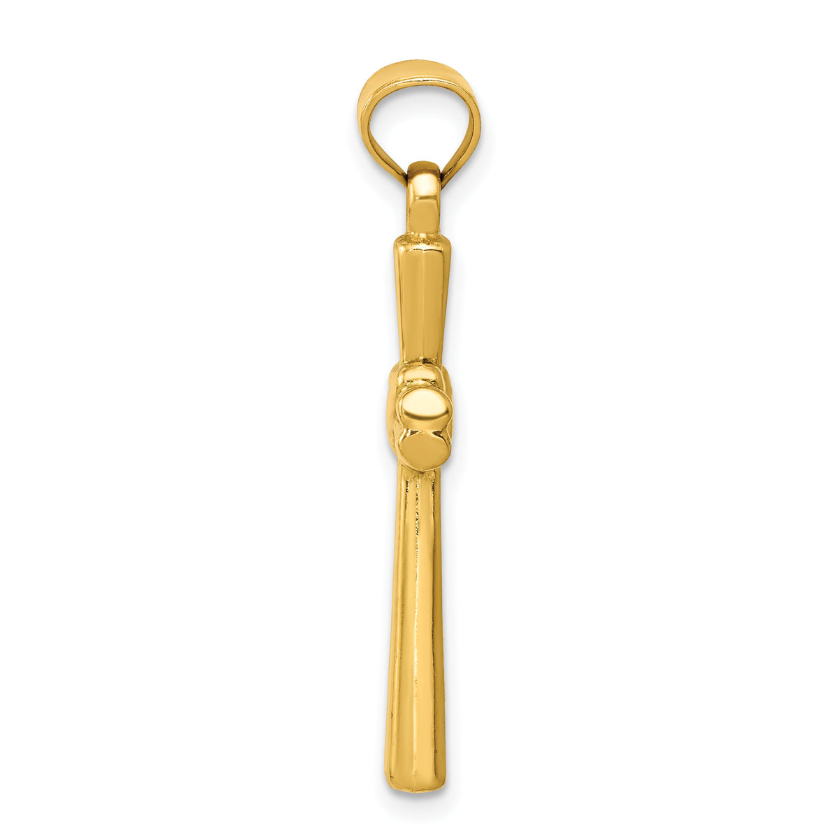 14 Karat Yellow Gold Hollow Cross Pendant with 18-inch Chain H22920
