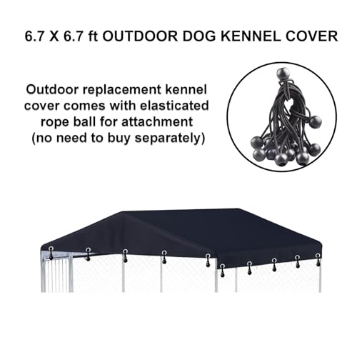 10' x 10' Black Waterproof Oxford Cloth Dog Kennel Cover O1947