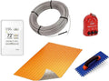 53 Square Feet Floor Heating Kit with Thermostat and Membrane Q686383