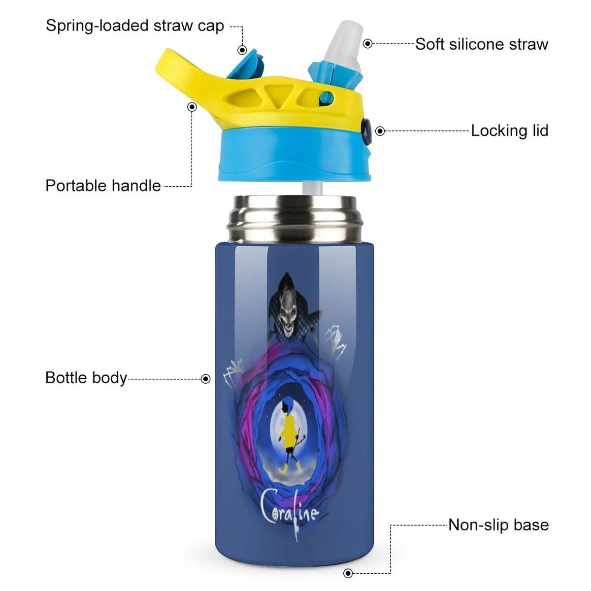 Insulated Stainless Steel Water Bottle with Straw F316