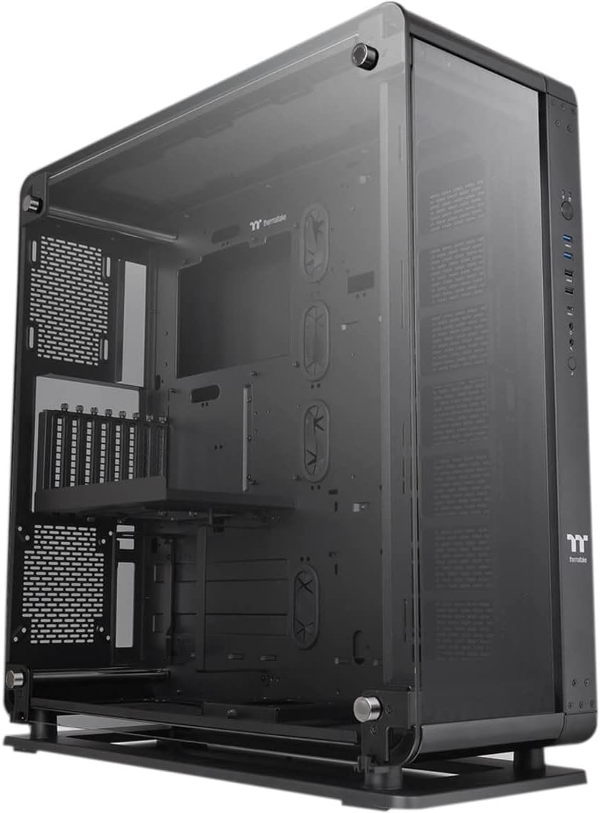 Black ATX Mid Tower Open Frame Computer Case U58806