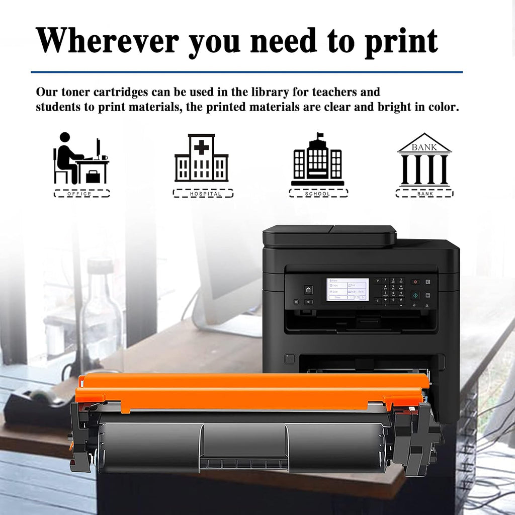 4-Pack Black Compatible Toner Cartridge O107