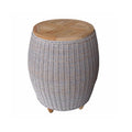 Outdoor End Table With Teak Top Q47870