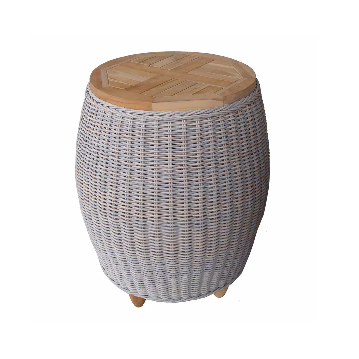 Outdoor End Table With Teak Top Q47870