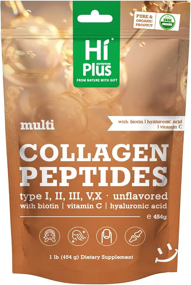 Hydrolyzed Multi Collagen Peptides Powder with Hyaluronic Acid, Biotin & Vitamin C F56178