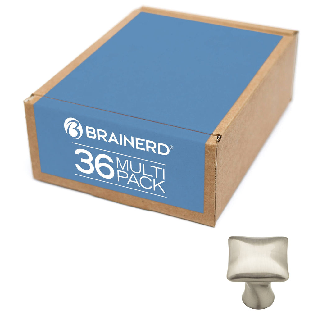 Satin Nickel Square Cabinet Knob 36-Pack H1175