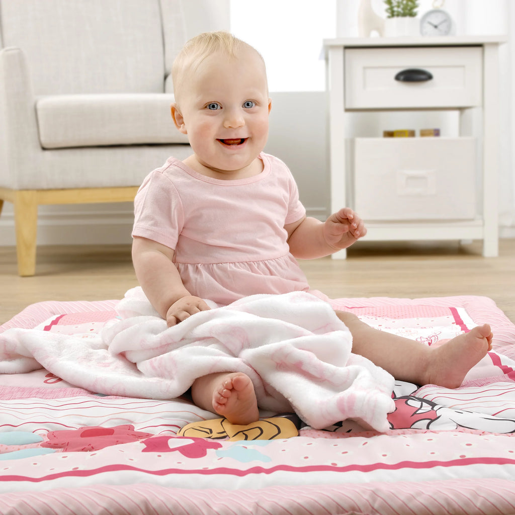 Pink 3-Piece Crib Bedding Set U70831