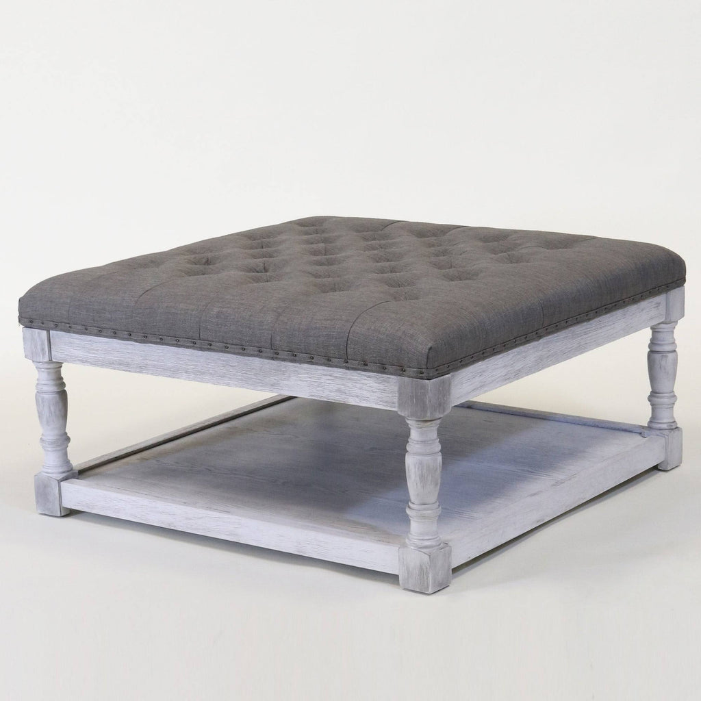 Tufted Textile Shelved Ottoman G411855
