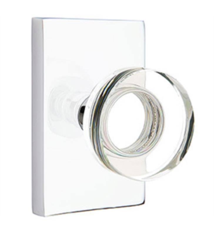 Satin Nickel Passage Knob with Rectangular Rose K448