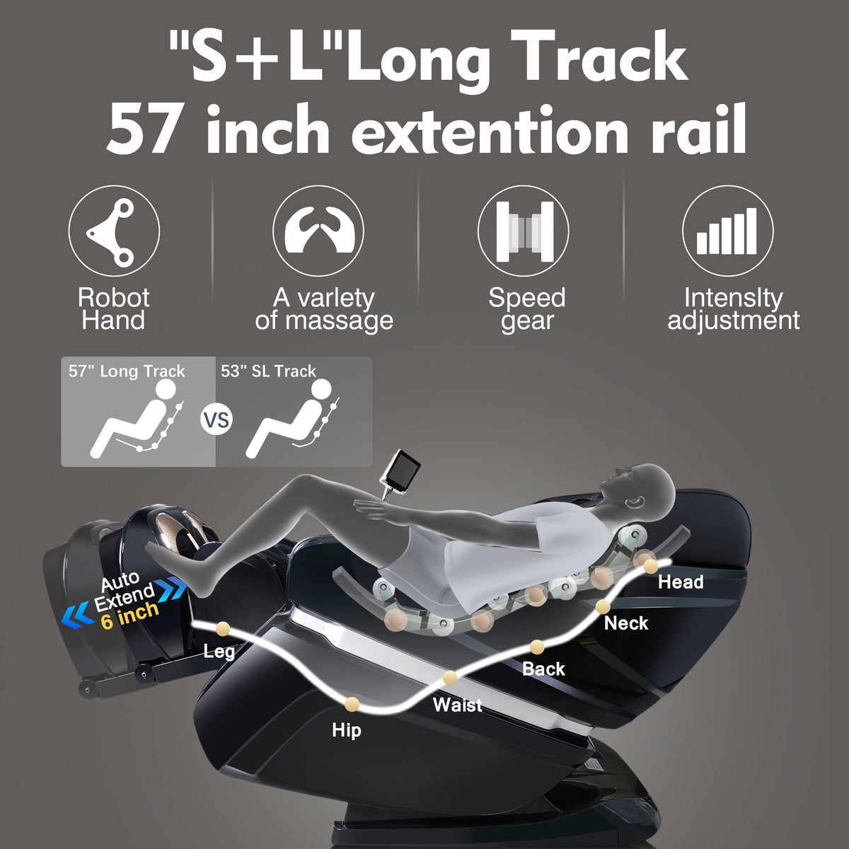 Black 4D Massage Chair Y87990