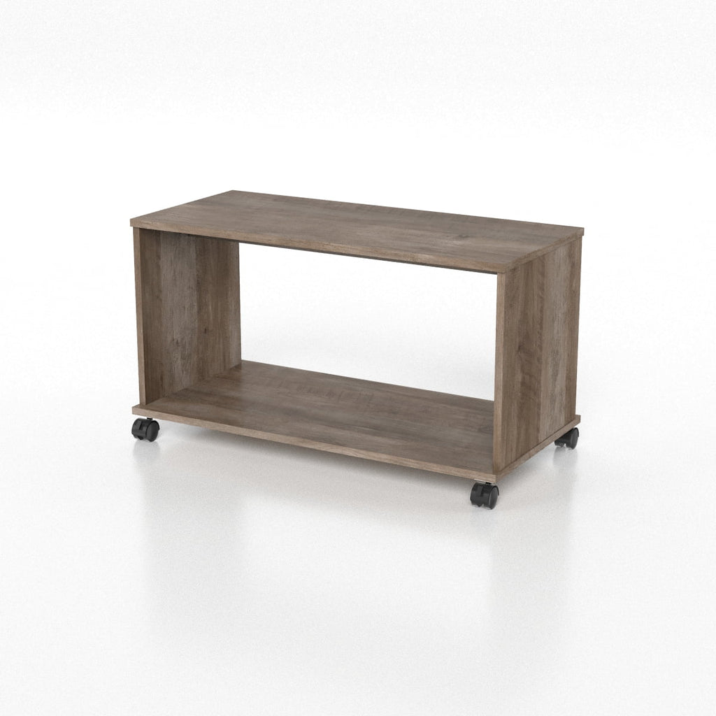 Rustic Weathered Oak Finish TV Cart P80409