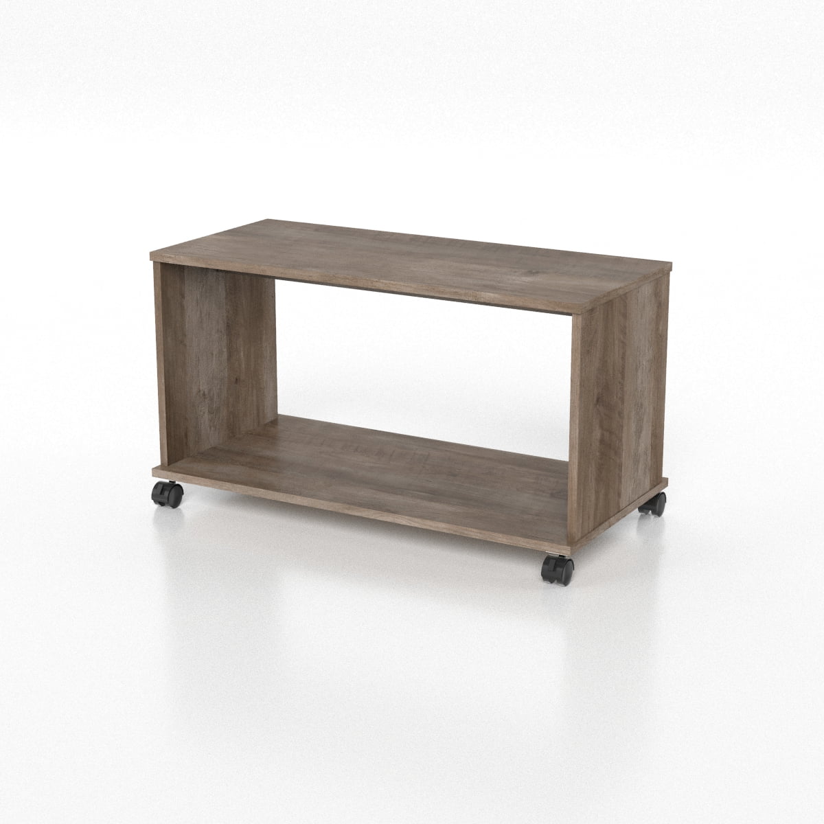 Rustic Weathered Oak Finish TV Cart P80409