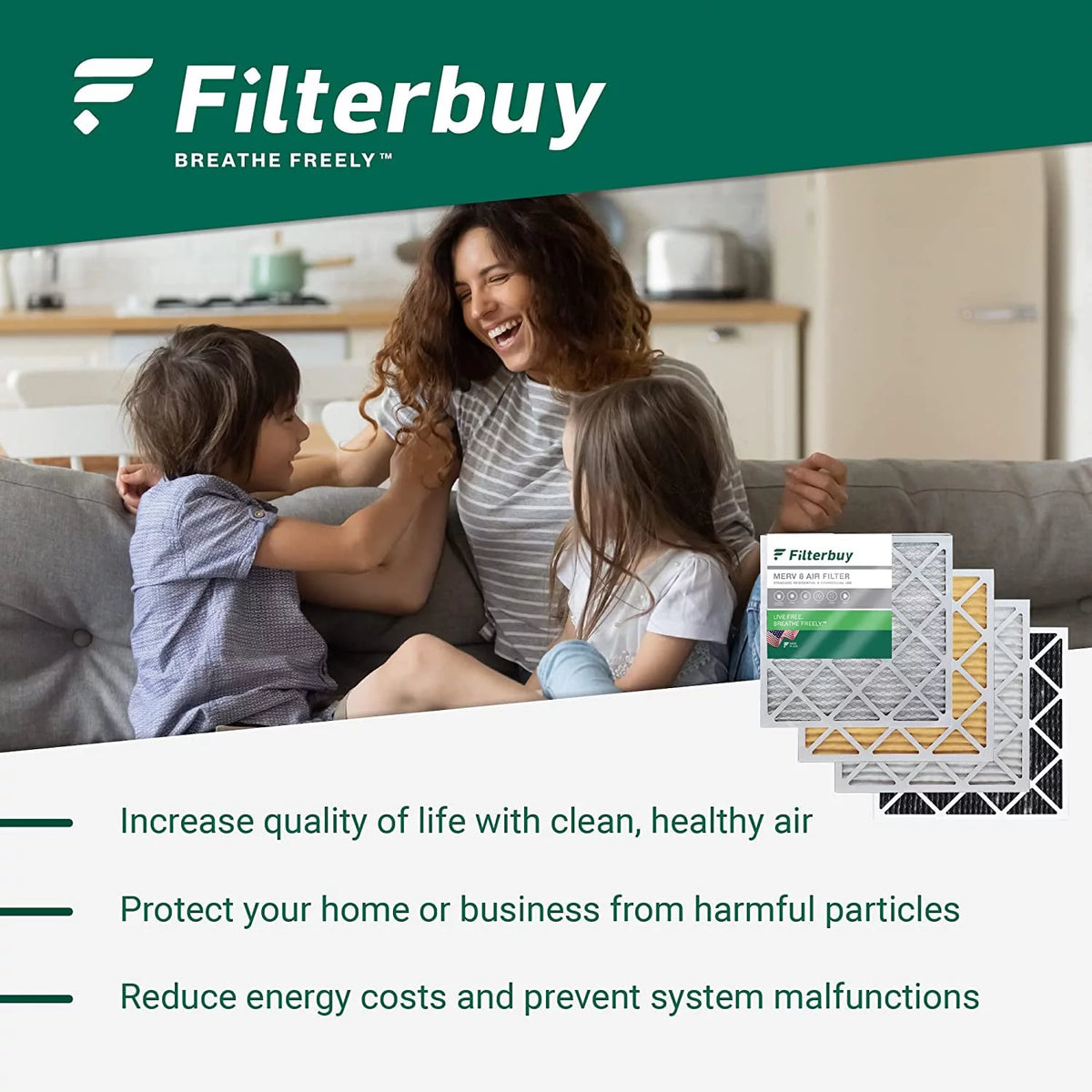 16x25x5 MERV 11 Pleated HVAC Air Filters (3-Pack) L46151